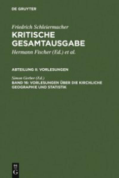 Vorlesungen über die kirchliche Geographie und Statistik