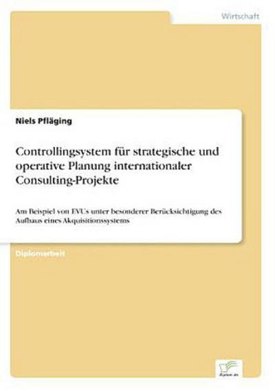Controllingsystem für strategische und operative Planung internationaler Consulting-Projekte