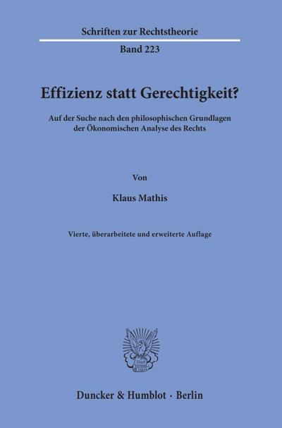 Effizienz statt Gerechtigkeit?