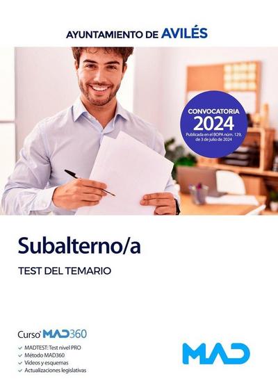 Subalterno/a. Test del temario. Ayuntamiento de Avilés