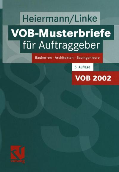 VOB-Musterbriefe für Auftraggeber