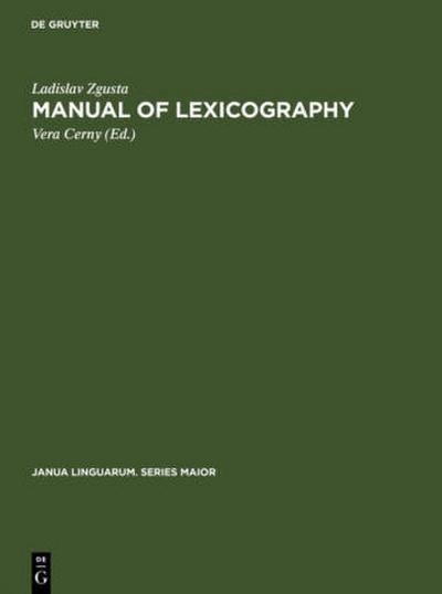 Manual of lexicography