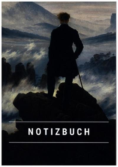 Notizbuch klein A5 Blanko - Notizheft 44 Seiten 90g/m² - Softcover Caspar David Friedrich "Der Wanderer über dem Nebelmeer" - FSC Papier