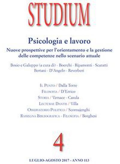 Studium- Psicologia e lavoro: Nuove prospettive per l’orientamento e la gestione  delle competenze nello scenario attuale