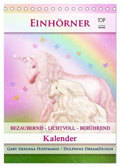 Einhörner - Kalender (Tischkalender 2026 DIN A5 hoch), CALVENDO Monatskalender