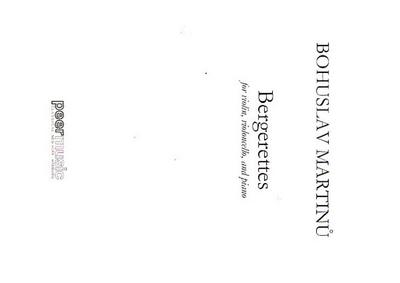 Bergerettesfor violin, violoncello and piano
