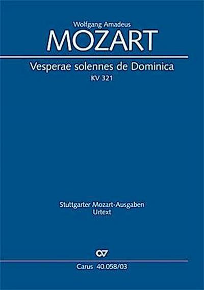 Vesperae solennes de Dominica (Klavierauszug)