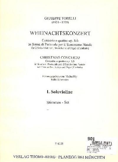 Weihnachtskonzert op.8,6für 2 Violinen, Streicher und Orgel