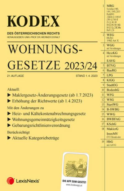 KODEX Wohnungsgesetze 2023/24 - inkl. App