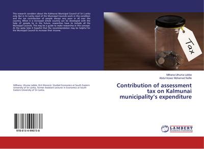 Contribution of assessment tax on Kalmunai municipality’s expenditure