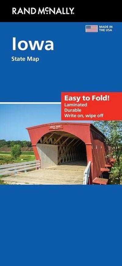 Rand McNally Easy to Fold: Iowa State Laminated Map