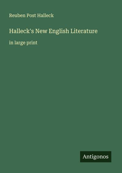 Halleck’s New English Literature