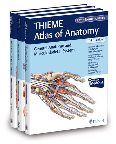 THIEME Atlas of Anatomy, Latin Nomenclature, Three Volume Set, Third Edition