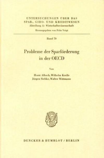 Probleme der Sparförderung in der OECD.
