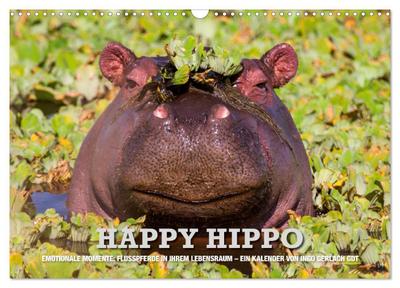 Emotionale Momente. Happy Hippo / CH-Version (Wandkalender 2024 DIN A3 quer), CALVENDO Monatskalender