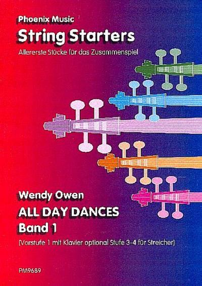 All Day Dances vol.1für 5-stimmiges flexibles Streicherensemble (Klavier ad libitum)