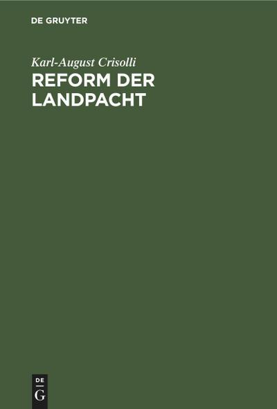 Reform der Landpacht