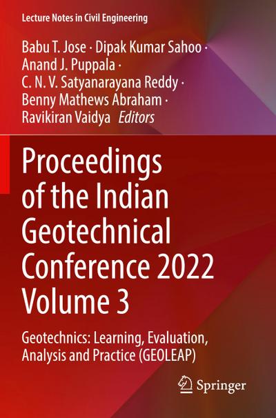 Proceedings of the Indian Geotechnical Conference 2022 Volume 3