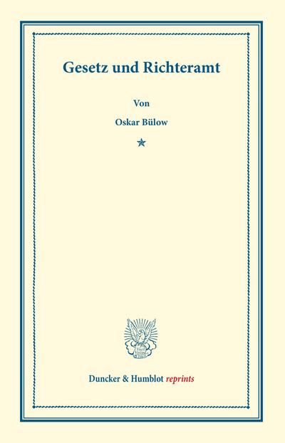 Gesetz und Richteramt