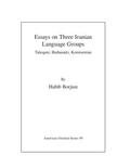 Essays on Three Iranian Language Groups