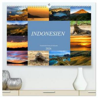 Indonesien - Inselparadies Flores & Komodo (hochwertiger Premium Wandkalender 2026 DIN A2 quer), Kunstdruck in Hochglanz