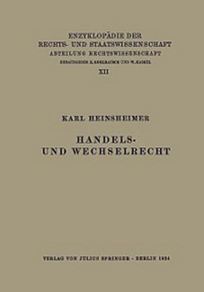 Handels- und Wechselrecht