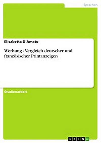 Werbung - Vergleich deutscher und französischer Printanzeigen
