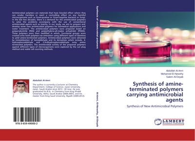 Synthesis of amine-terminated polymers carrying antimicrobial agents