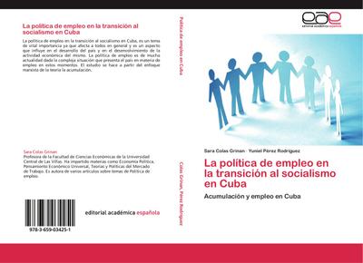 Lapolítica de empleo en latransición al socialismo en Cuba