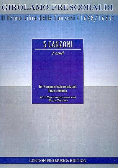 5 Canzonasfor 2 soprano instruments and bc