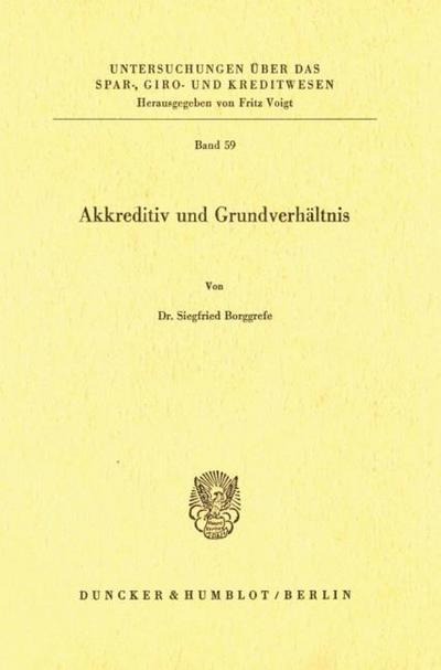Akkreditiv und Grundverhältnis.