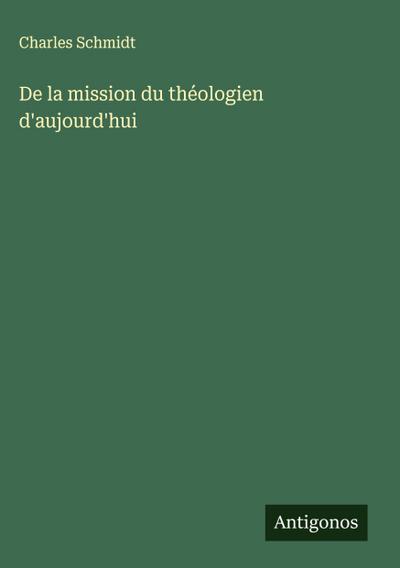 De la mission du théologien d’aujourd’hui