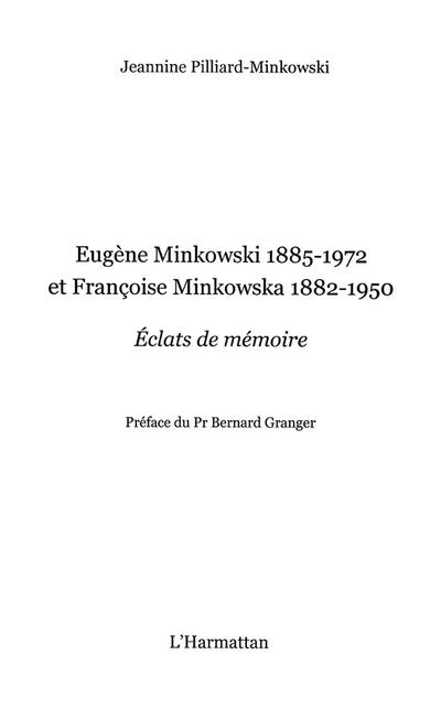 EugEne minkowski (1885-1972) et francoise minkowska (1882-19