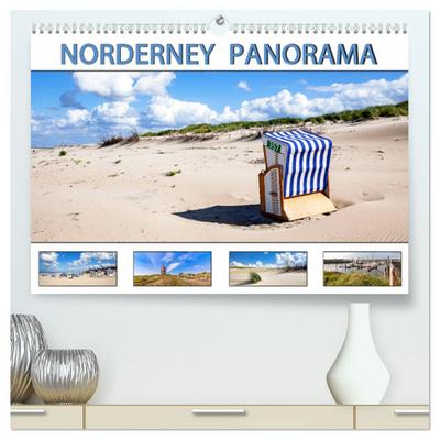 NORDERNEY PANORAMA (hochwertiger Premium Wandkalender 2025 DIN A2 quer), Kunstdruck in Hochglanz