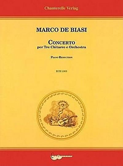Marco de Biasi: Concerto Per Tre Chitarree E Orchestra: Piano Reduction