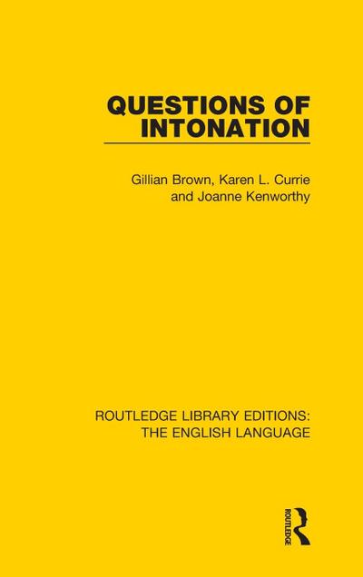 Questions of Intonation