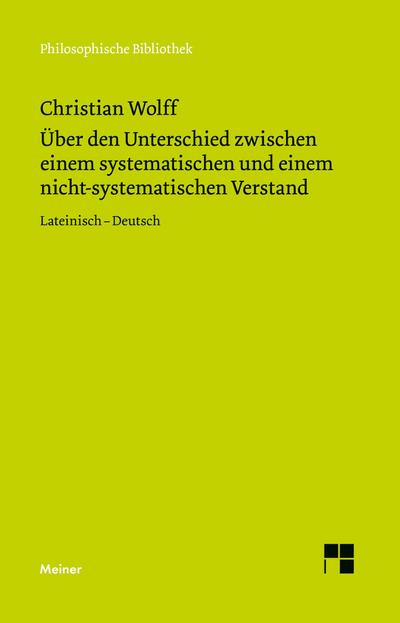 Über den Unterschied zwischen dem systematischen und dem nicht-systematischen Verstand