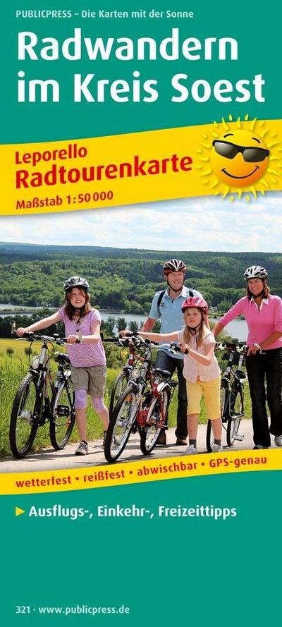 Radwandern im Kreis Soest: Leporello Radtourenkarte mit regionalen Themenrouten, Freizeit-Tipps, Einkehrmöglichkeiten, Bett & Bike-Betrieben, ... 1:50000 (Leporello Radtourenkarte / LEP-RK)