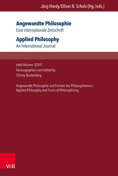 Angewandte Philosophie / Applied Philosophy. H.2017/1