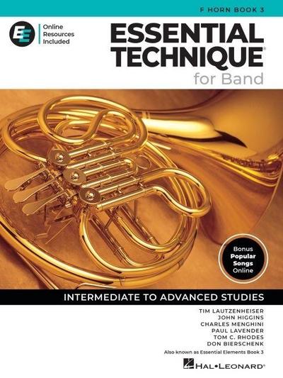 Essential Technique for Band - F Horn Book 3 with Online Resources