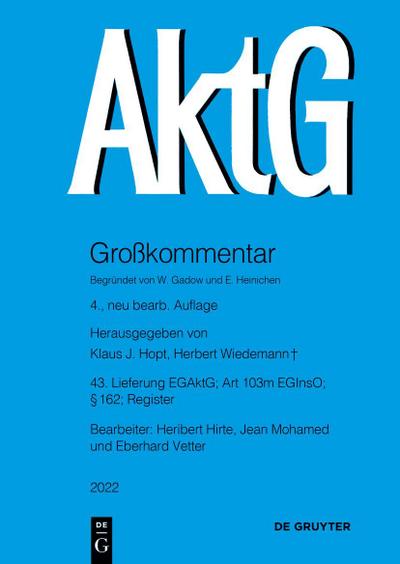 EGAktG; § 162; Art 103m EGInsO