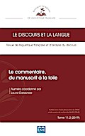 Le commentaire, du manuscrit à la toile