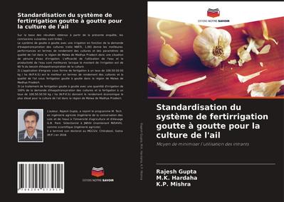 Standardisation du système de fertirrigation goutte à goutte pour la culture de l’ail