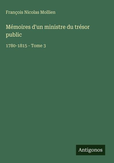 Mémoires d’un ministre du trésor public