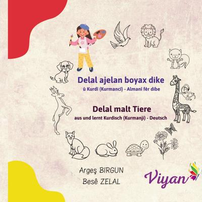 Delal ajelan boyax dike û Kurdî (Kurmancî) - Almanî fêr dibe