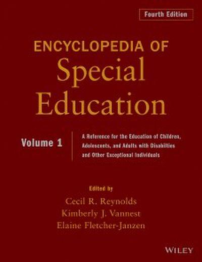 Encyclopedia of Special Education, Volume 1