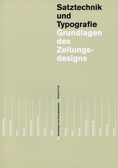 Grundlagen des Zeitungs- und Zeitschriftendesigns in 2 Bänden