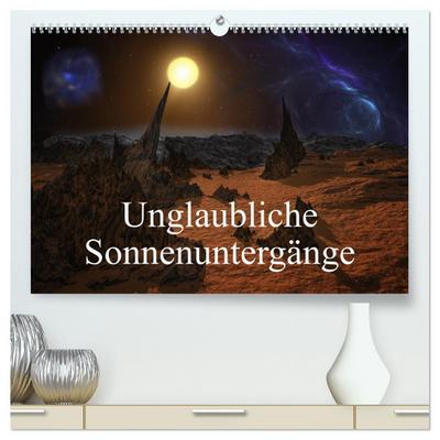 Unglaubliche Sonnenuntergänge (hochwertiger Premium Wandkalender 2024 DIN A2 quer), Kunstdruck in Hochglanz