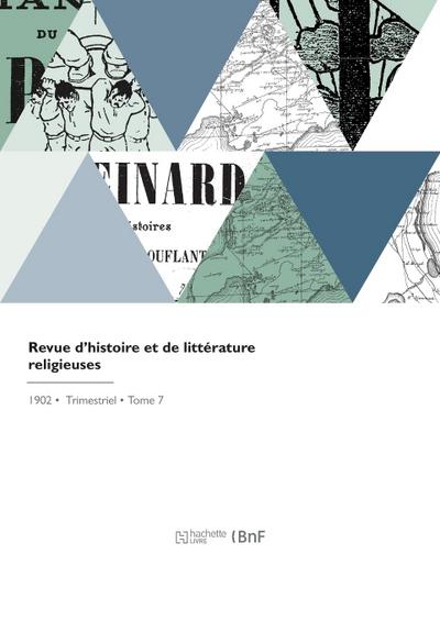 Revue d’histoire et de littérature religieuses