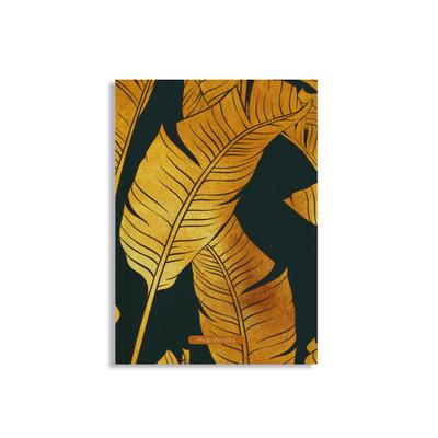 Jana Notizbuch A5 ’Golden leaves’ (blanko, farbig)